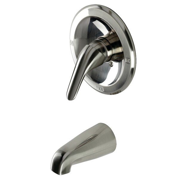 Tub and Shower Faucet, Brushed Nickel, Wall Mount